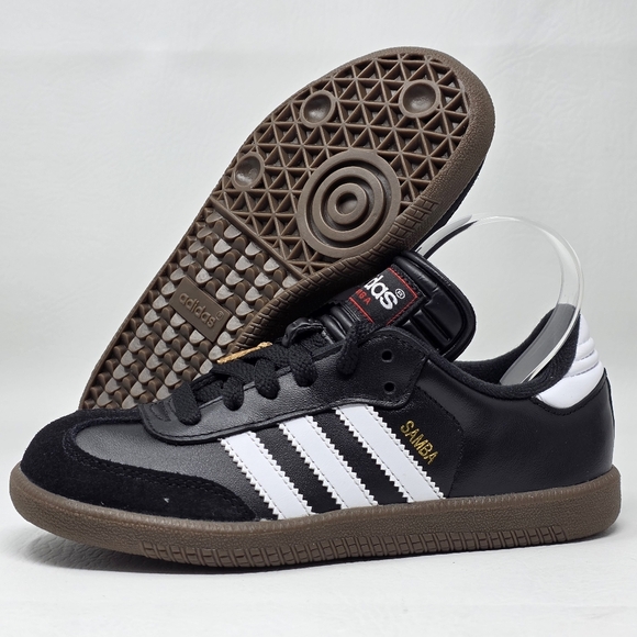 adidas Samba J Classic Core 036516 Black White Toddler Little Kid Size 13K New - Picture 1 of 11